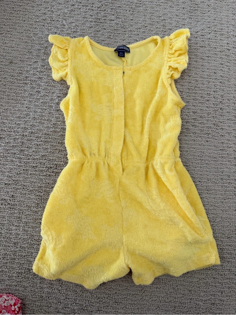 Yellow Terry Romper for Kids